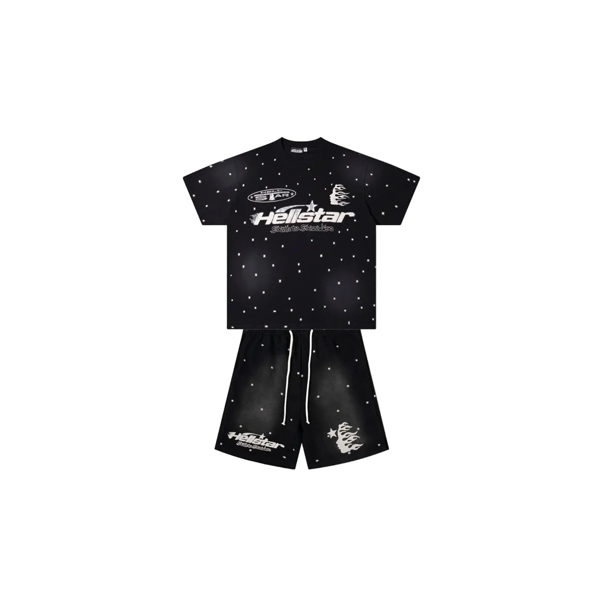 Black rhinestone Hellstar set – PCE