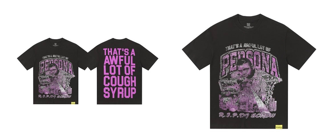 Awful lot of Cough Syrup black tee