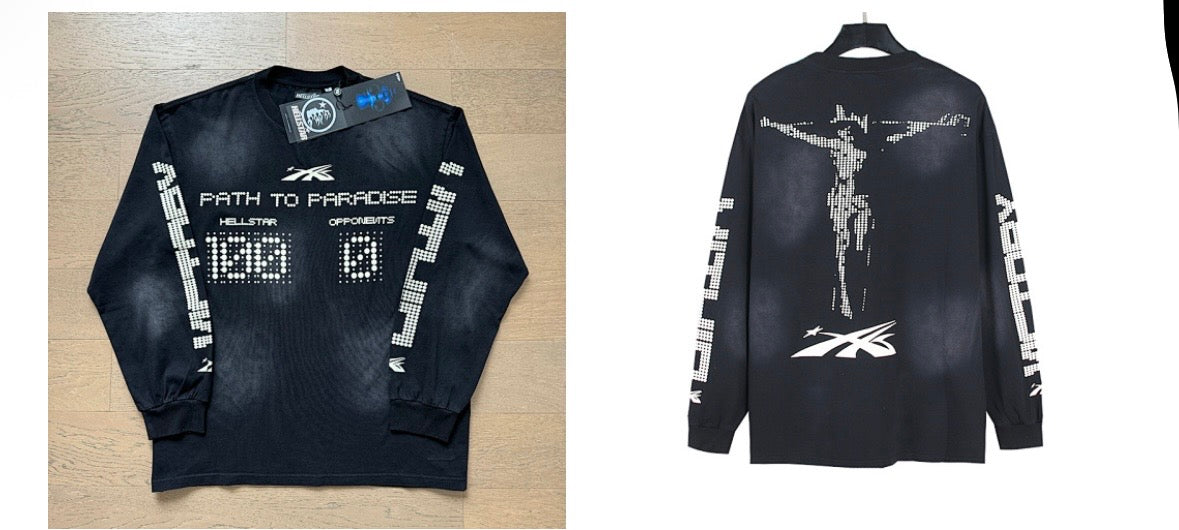 Hellstar Black and grey long sleeve tee
