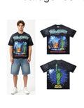 Valley black and blue tee