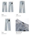 Purple light blue jeans