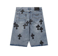 Denim shorts chrome hearts blue jean
