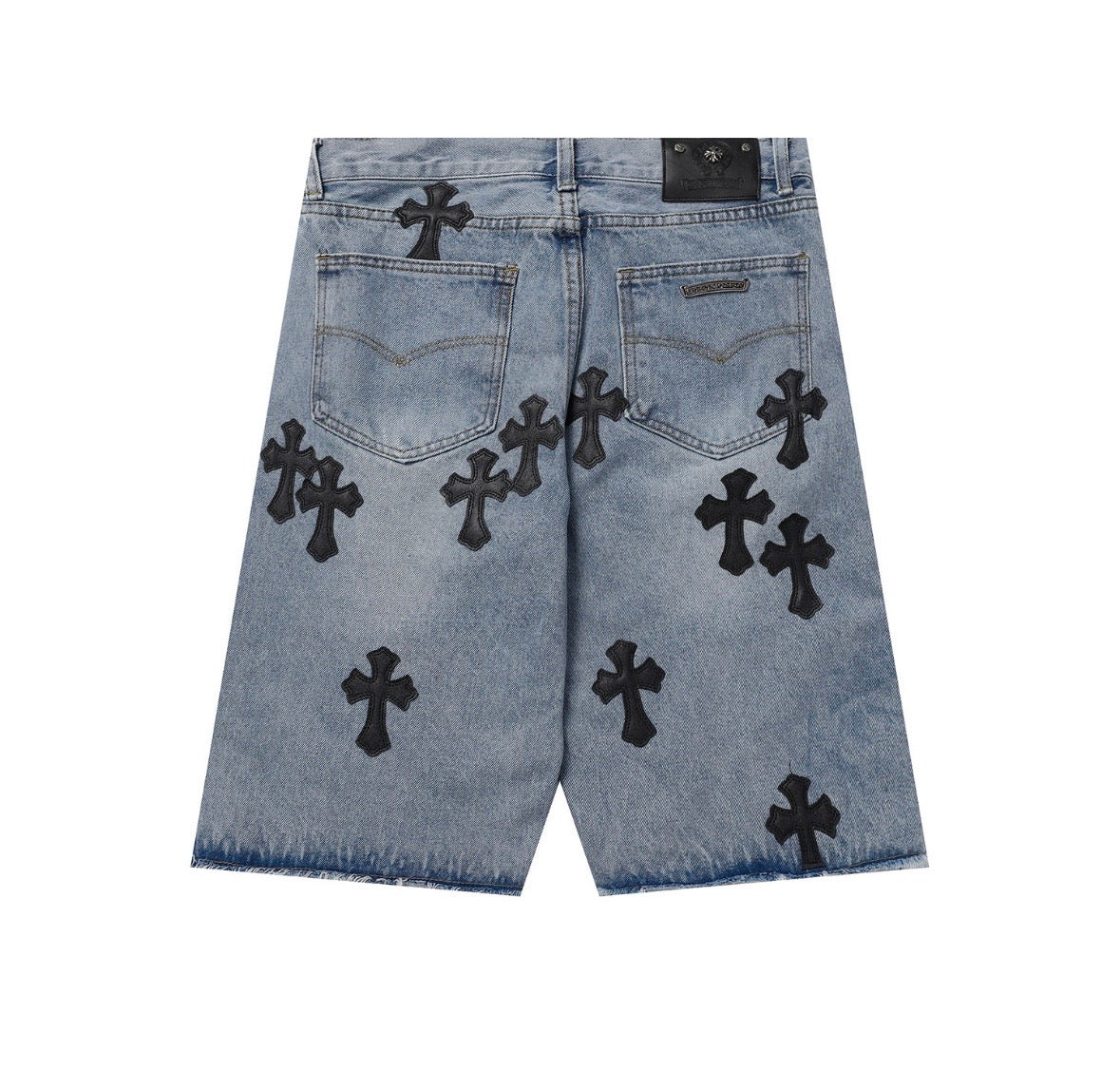 Denim shorts chrome hearts blue jean
