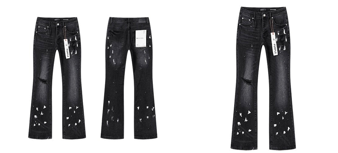 Purple black pants