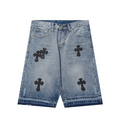 Denim/Black Chromeheart shorts