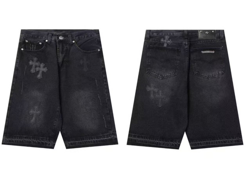 Black/Denim Chromheart shorts