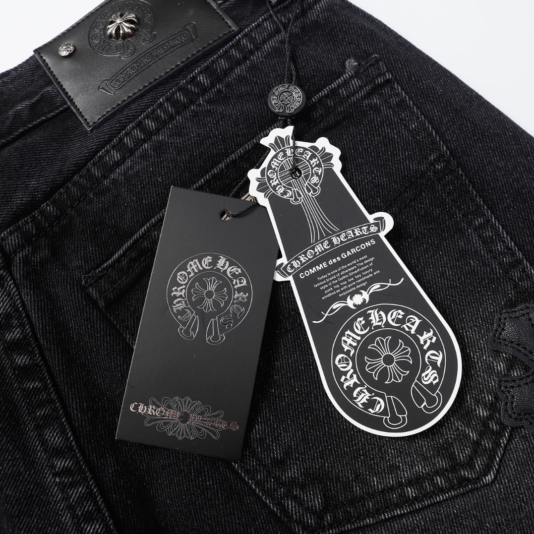 Black/Denim Chromheart shorts