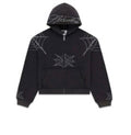 Black graphic spider hoodie