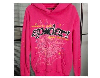 Pink graphic spider hoodie