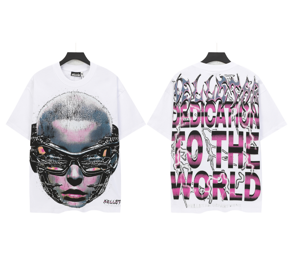 White/Black/Pink Hellstar tee