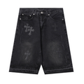Black/Denim Chromheart shorts