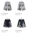 Black and grey Hellstar shorts